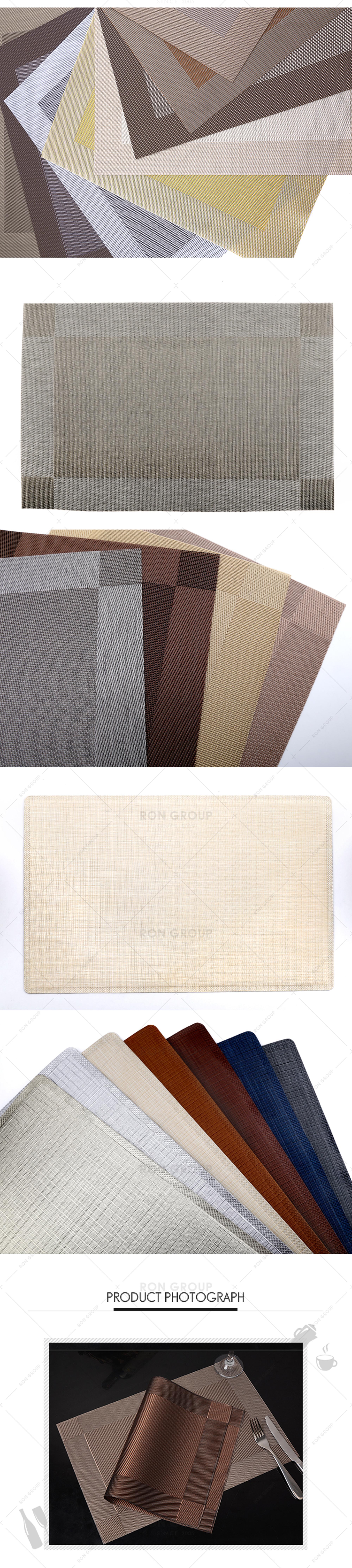 FDA standard heat resistant restaurant pvc dining table mat