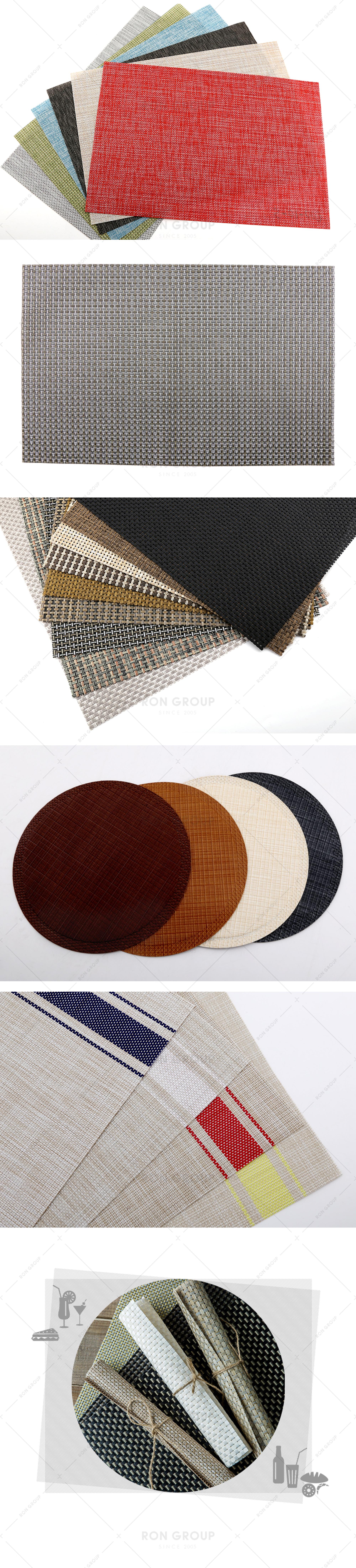 FDA standard heat resistant restaurant pvc dining table mat