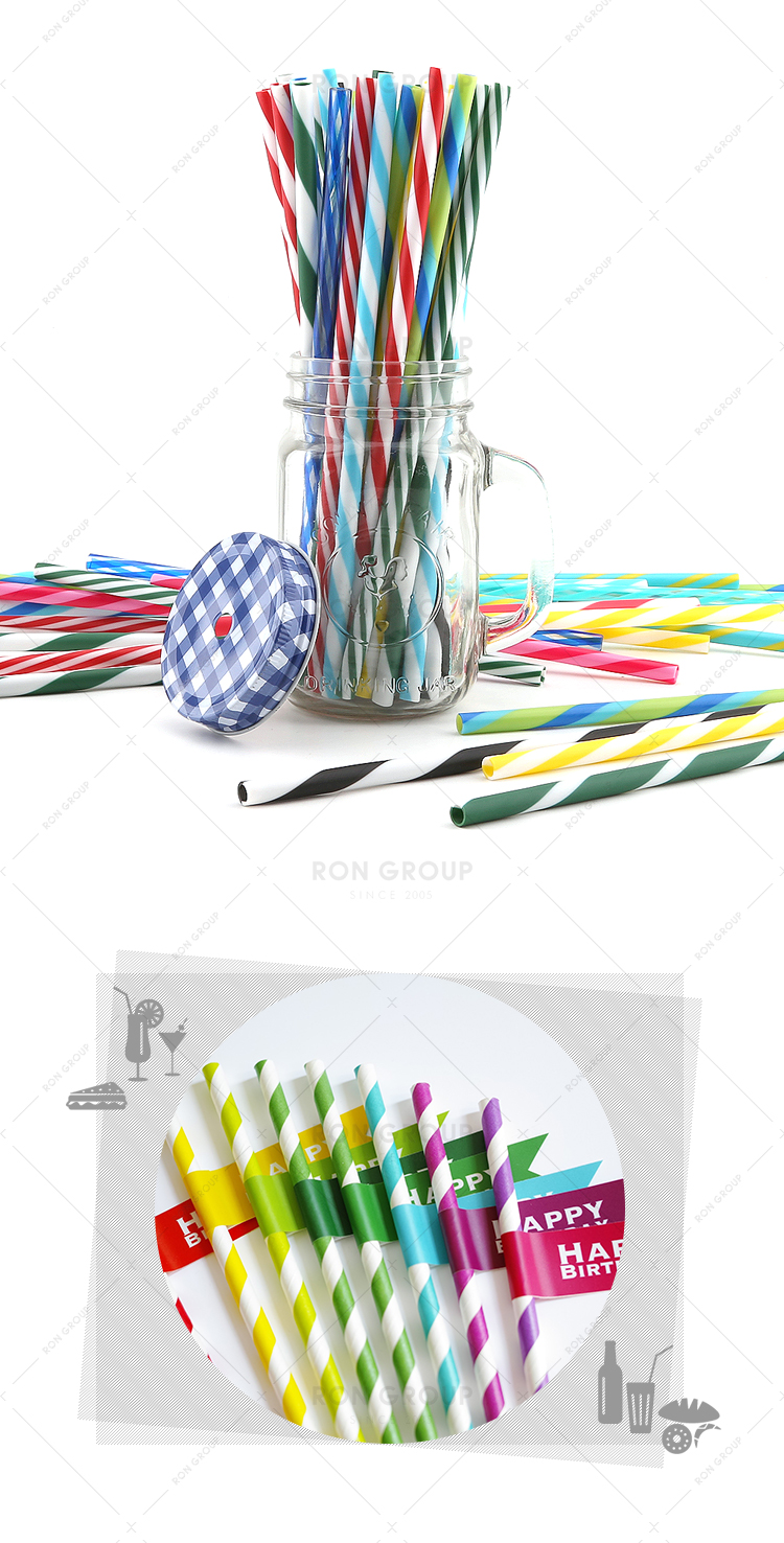 CE / EU pass restaurant disposable colorful plastic drinking straw