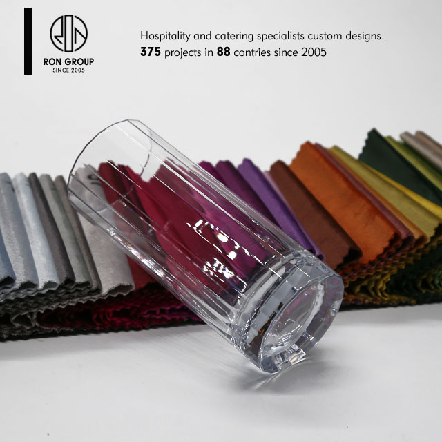 Wholesale Food A Grade restaurant tableware 550ml acrylic glassware