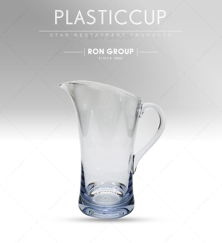 Restaurant hotel heat resistant 1.8L plastic water pitcher with handle