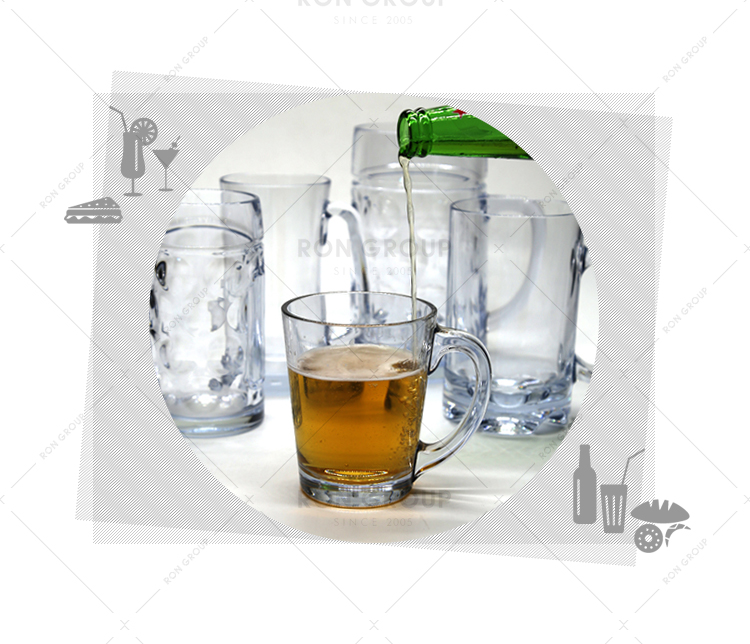 415ml food grade durable polycarbonate german beer mug with handle
