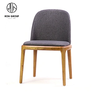China Luxury White Ash Wood Durable Stackable Chair Restaurant Dining