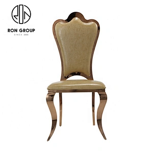 Luxury Casual Metal Stainless Steel Legs Dining Chair