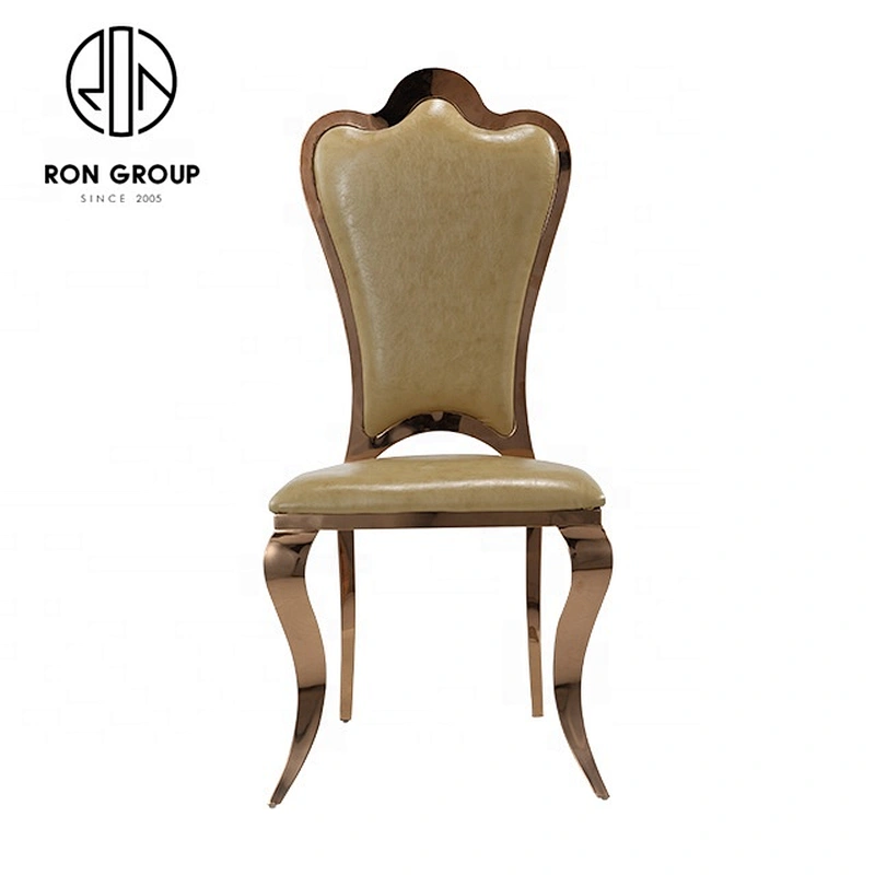 Luxury Casual Metal Stainless Steel Legs Dining Chair