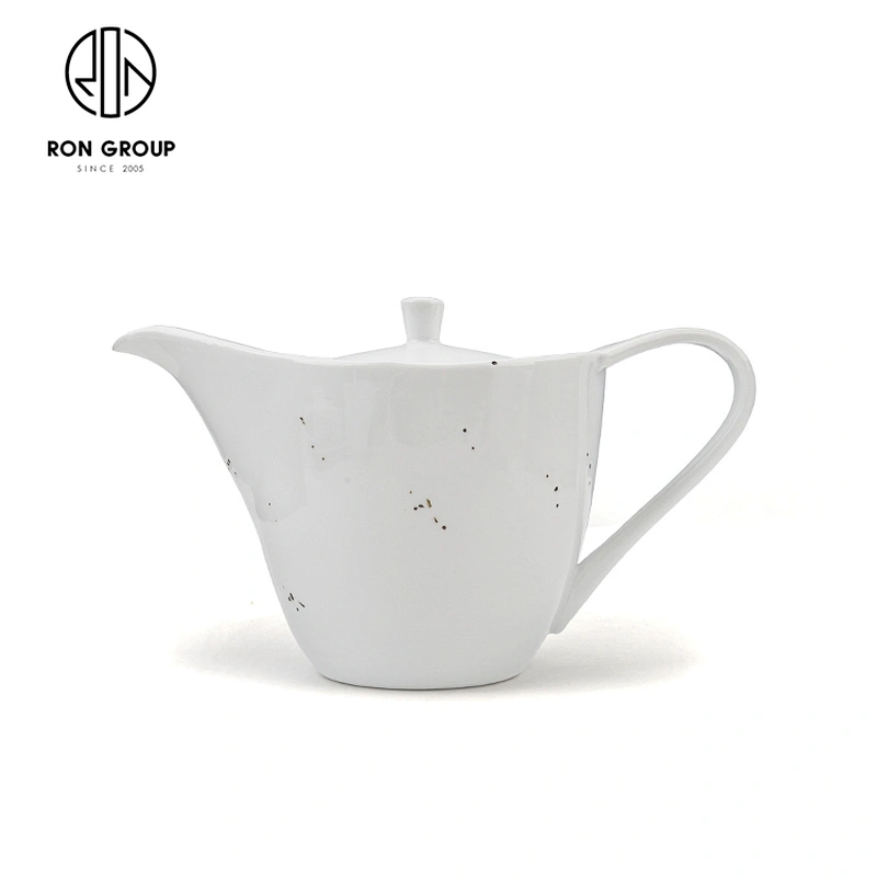 Factory Direct Heat Resistant Teapot White Porcelain Coffee Pot With Handle