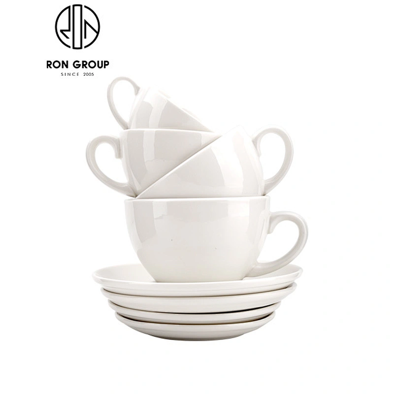 Hot Sale Customize Restaurant Coffee Shop Ceramic Coffee Cup And Plate