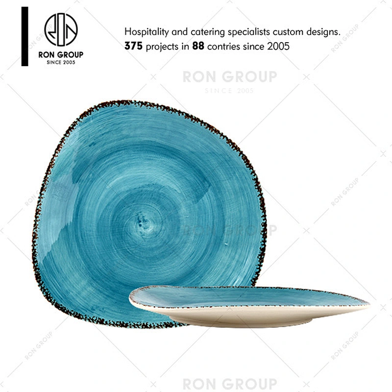 Chinese Hotel Custom Round Ceramic Dinner Plate