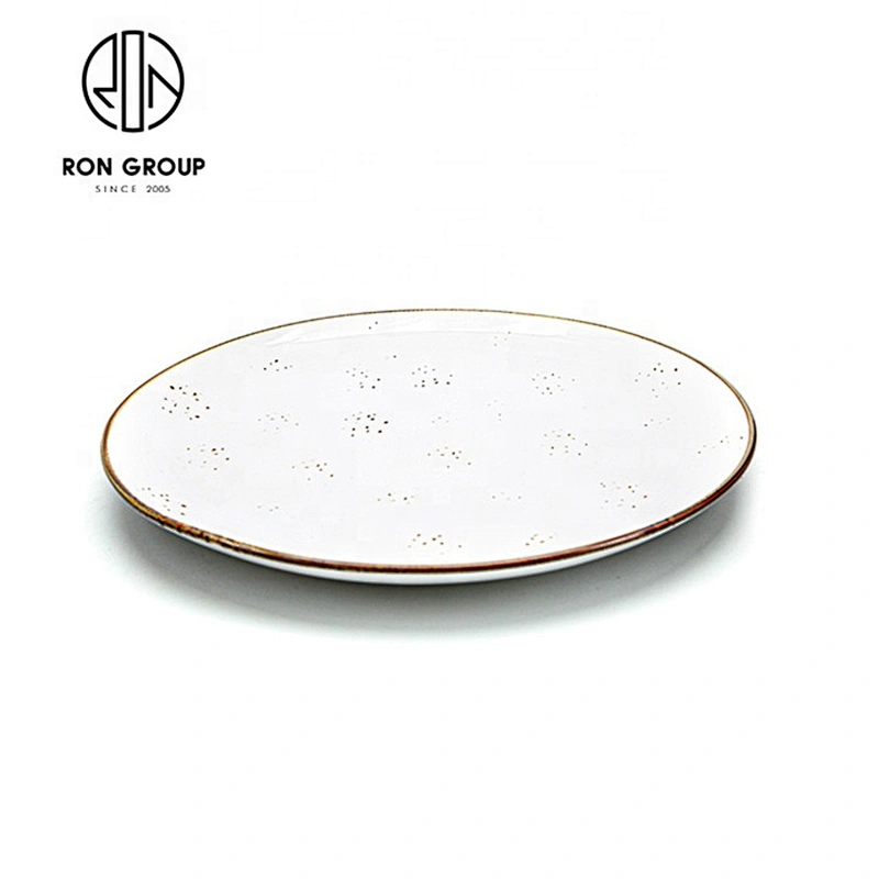 Shallow Round Not Fragile White Restaurant Plates Sale