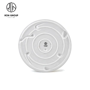 Wholesale 6 Wells Custom Ceramic White Oyster Plate For Restaurant Hotel