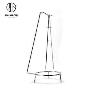 Wholesale Stainless Steel Food Stand With Two Needles Metal BBQ Skewers
