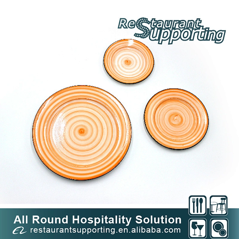 Foshan high quality restaurant china ceramic round plate for sale