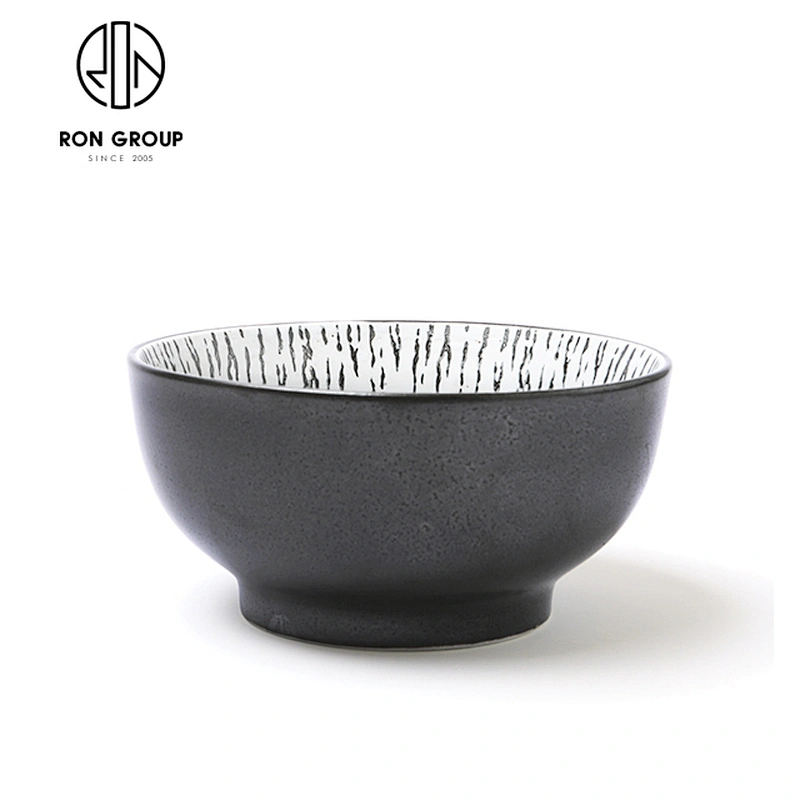 Wholesale Restaurant Japanese Style Round Ceramic Small Rice Soup Noodle Bowl