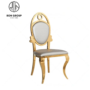 Wholesale restaurant stainless steel pu high back dining chair