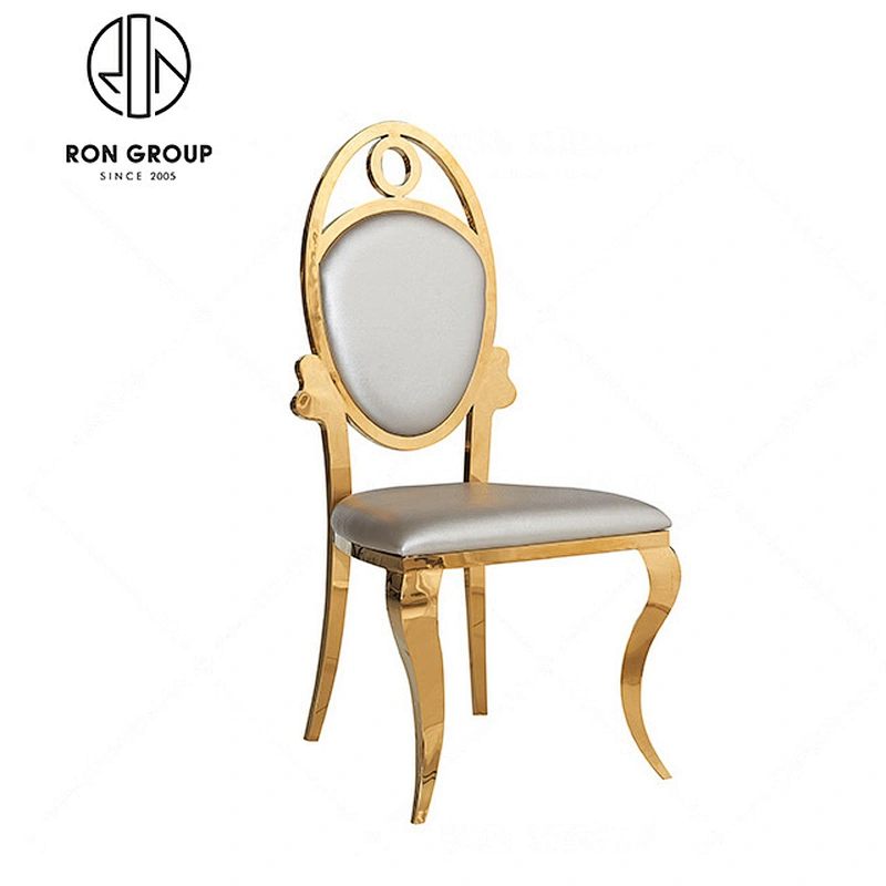 Wholesale restaurant stainless steel pu high back dining chair