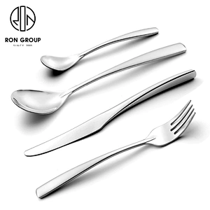 Wholesale Wedding Restaurant Stainless Steel Gold Flatware Cutlery Set
