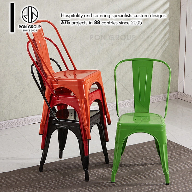 Best Price Wholesale Modern Industrial Style Stackable Vintage Dining Cafe Restaurant Metal chair