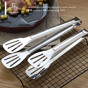 Kitchen Stainless Steel Thickened Tongs Long handle Food Clip
