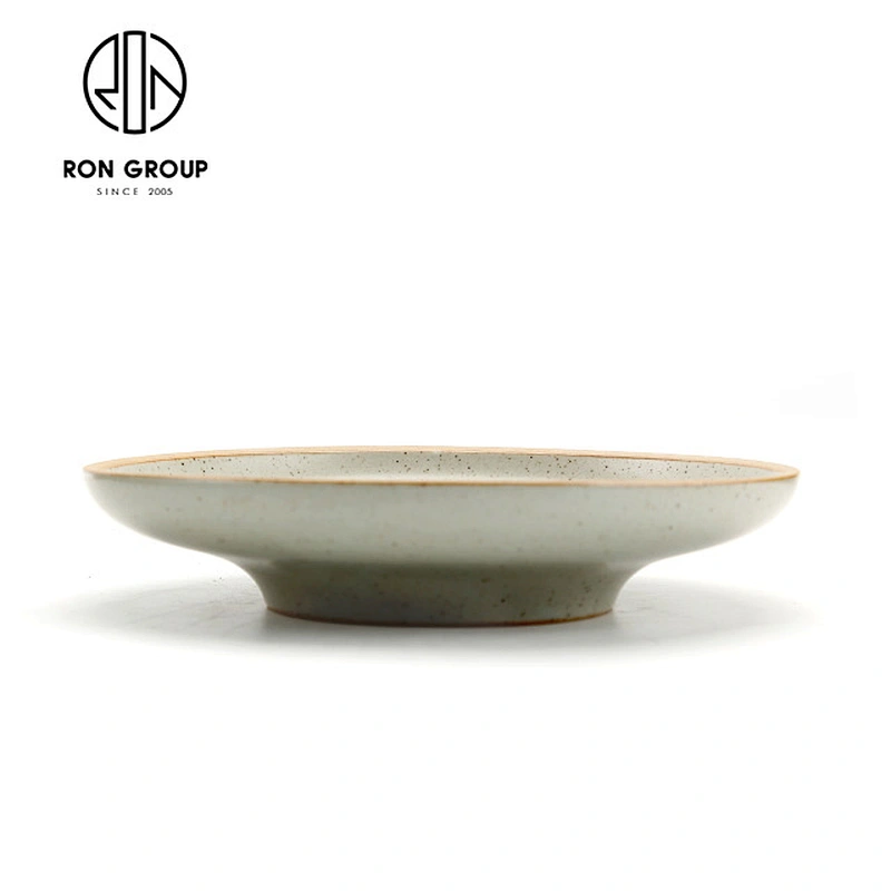 Japanese style 8inch porcelain Shallow round bowl