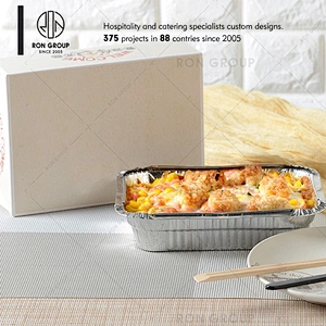 Factory Price Rectangular Disposable Aluminum Foil Container