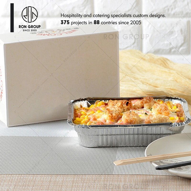 Factory Price Rectangular Disposable Aluminum Foil Container