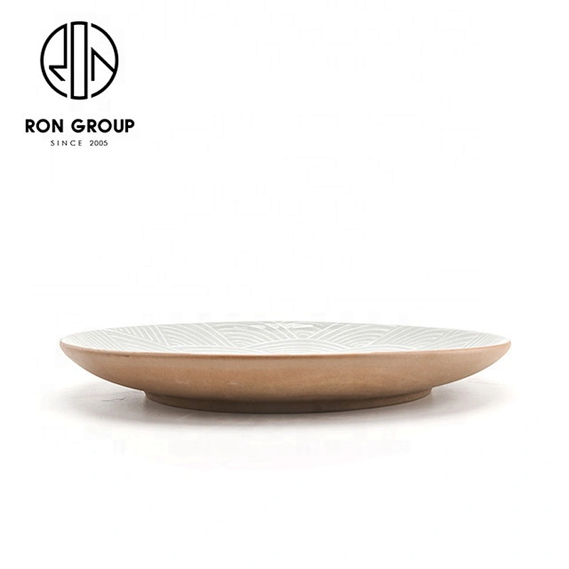 Personalized Eco Friendly Restaurant Salad High Low Round Plate