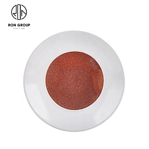 Restaurant Large Ceramic Round Shape Salad Right Angle Flat Plate Disk