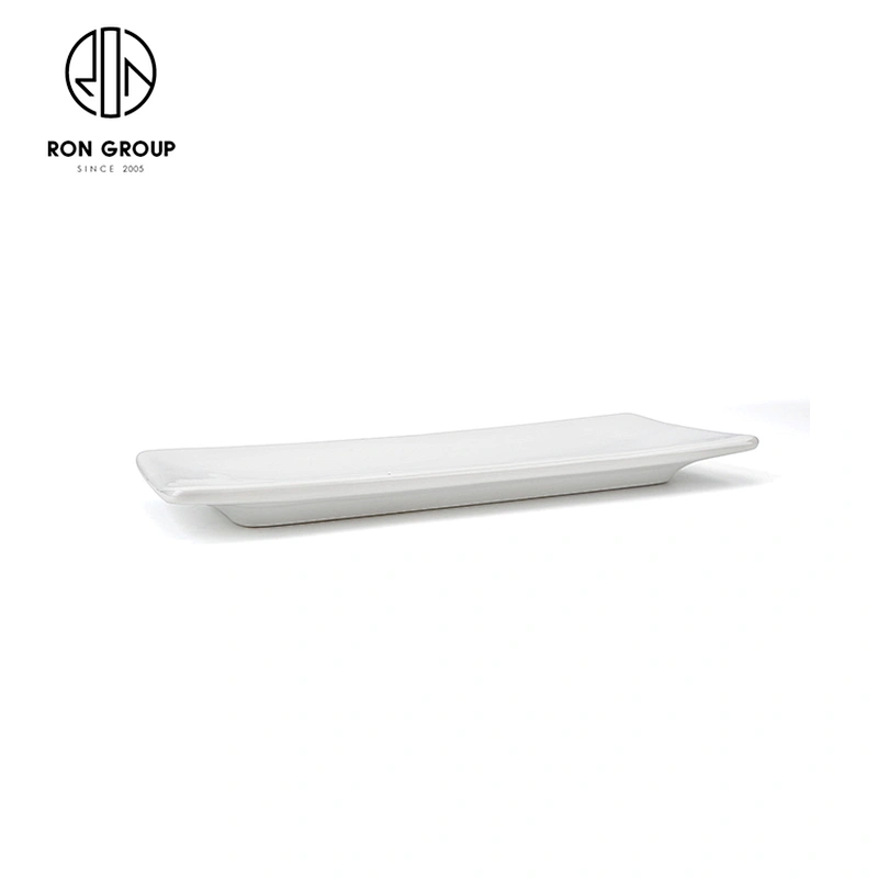 High Quality Hotel Catering Durable Porcelain Rectangular Towel Dish Plate