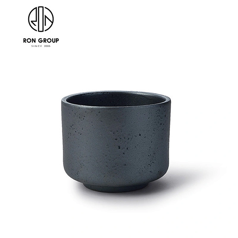 Wholesale Restaurant Small Matt Black Straight Ceramic Bowl