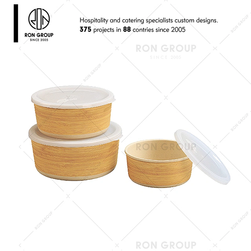 Bamboo Fiber Table Set Dining Plate and Bowel for Restaurant