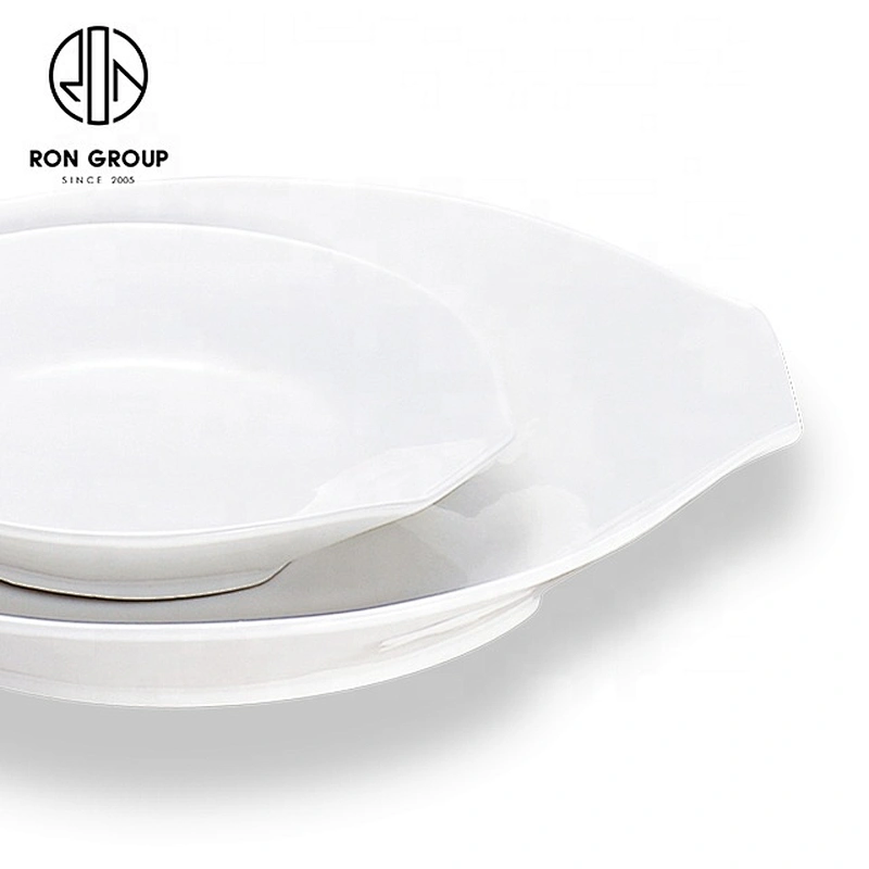 Wholesale Handmade 8 inch Ceramic Porcelain Dinner Soup Plate