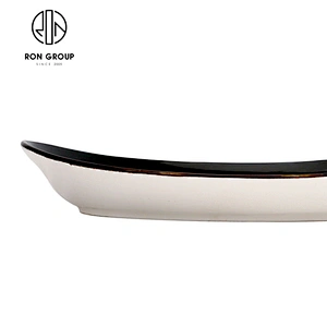 Commercial Restaurant Eco-Friendly Flat Black Ceramic Dinner Plate