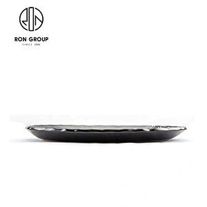 Wholesale Restaurant Home Tableware Tai Chi Pattern Oval Plate
