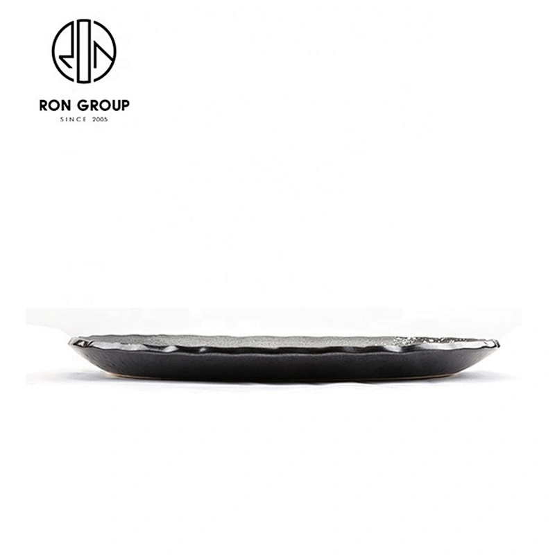 Wholesale Restaurant Home Tableware Tai Chi Pattern Oval Plate