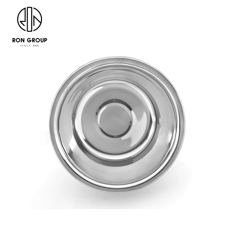 Hot Sale Hotel Kitchen Mirror Silver Metal  Mixing Food Salad Bowl