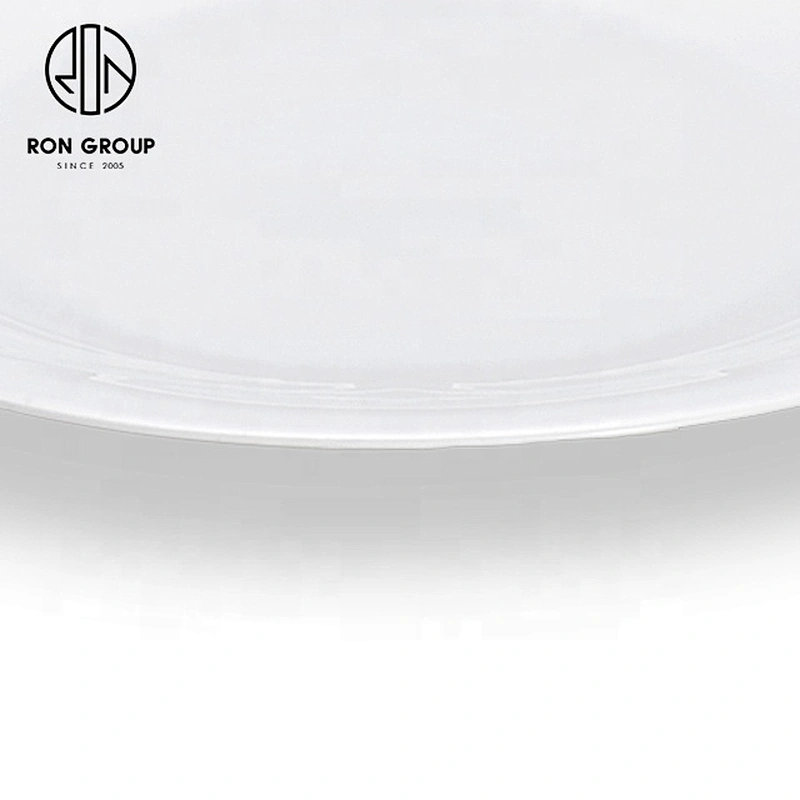 10 Inches Round Shape Plain White Ceramic Quality Round Plate