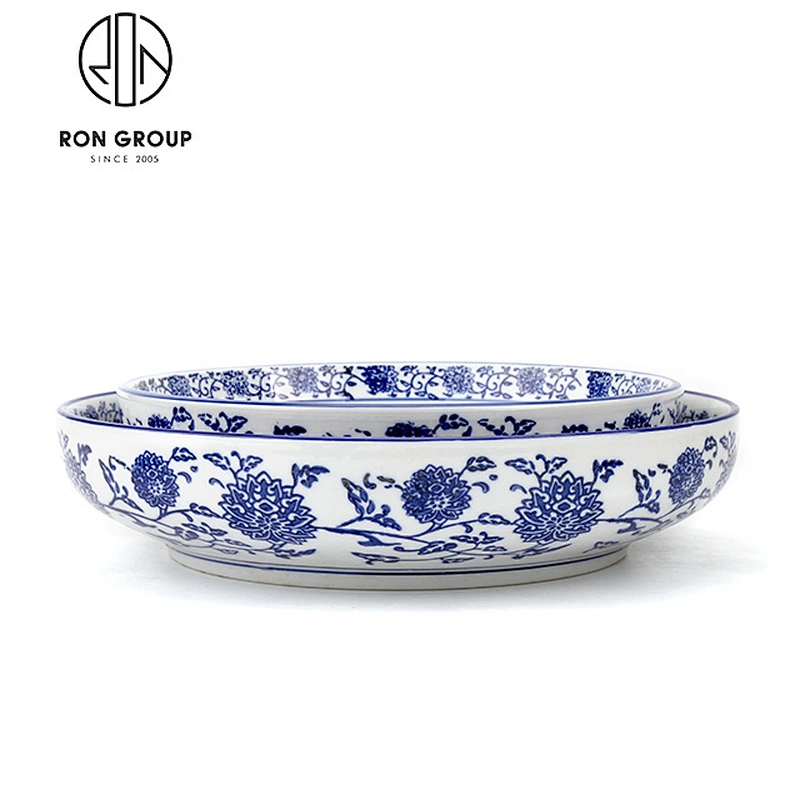Wholesale Restaurant Blue And White Porcelain Bowl