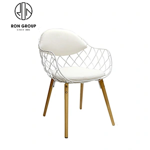 Wholesale Outdoor Restaurant Metal Chair With PU Leather Seat