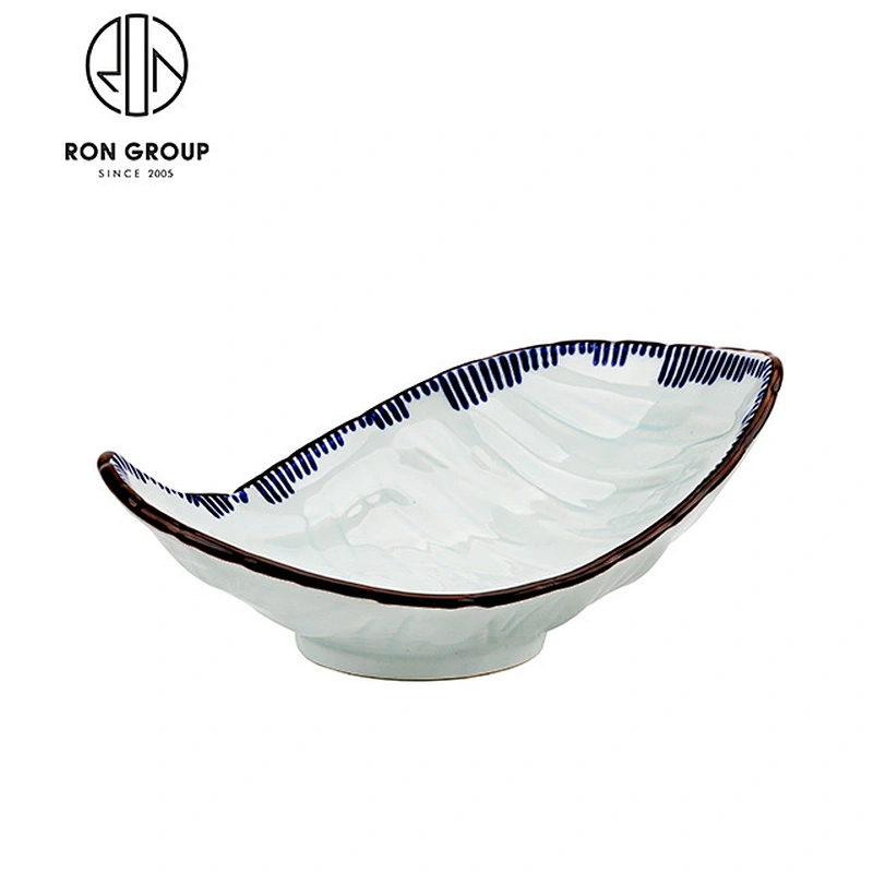 Restaurant 7.5 Inch Snack Ceramic Bowl With Handle