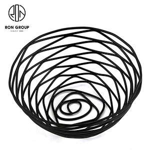 High Quality Kitchen Accessories Round Black Small Size Bread Basket