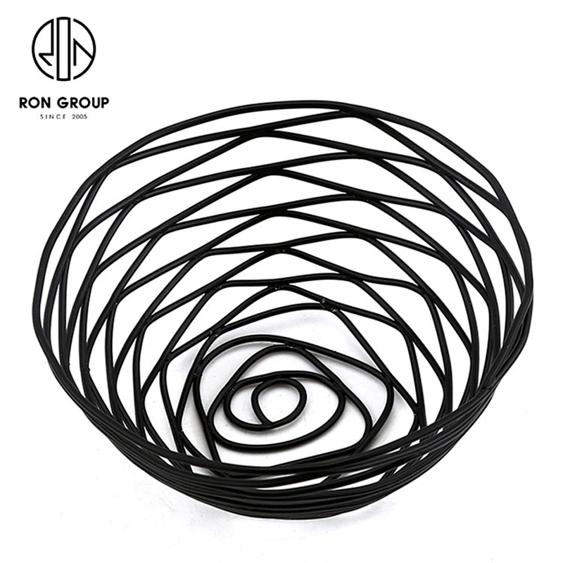 High Quality Kitchen Accessories Round Black Small Size Bread Basket