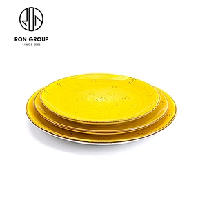 Simple Japanese Shallow Round Plate Best Restaurant Dinnerware