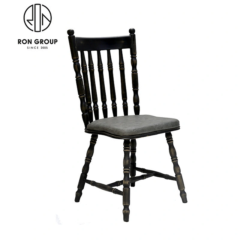 Wholesale Outdoor Restaurant Metal Chair With PU Leather Seat