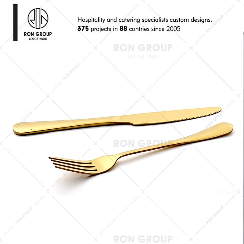 Wholesale Restaurant Hotel Gold Plated Cutlery