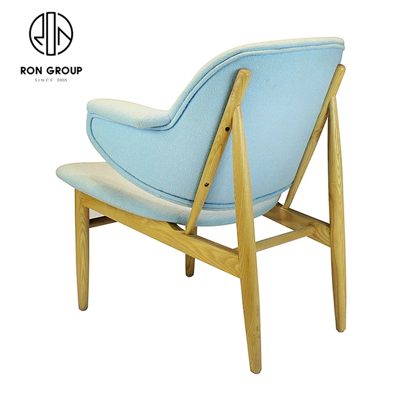 European Style White Ash Wooden Leisure Soft Comfortable Dining Chair