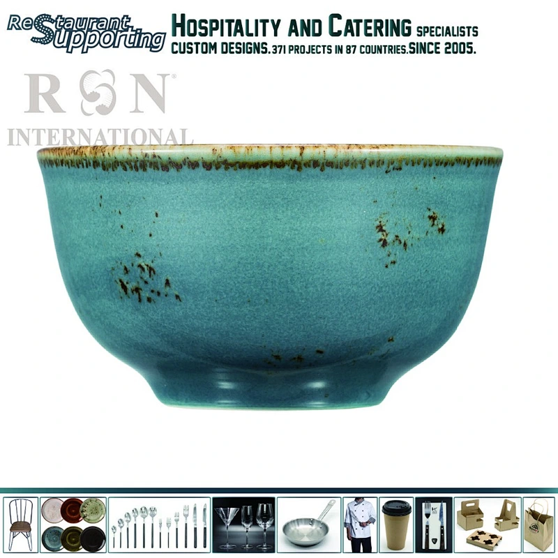 Hot selling food grade restaurant dinnerware 4'' green soup bowl ceramic