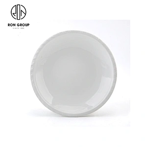 Sushi Rolling 8 Inch White Round Food Plate For Home Hotel Wedding Party