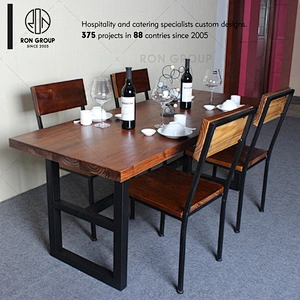 Wholesale Stackable Metal Chair With Solid Wood Seat