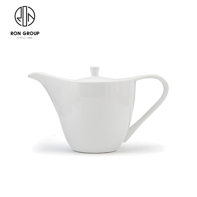 Factory Direct Heat Resistant Teapot White Porcelain Coffee Pot With Handle