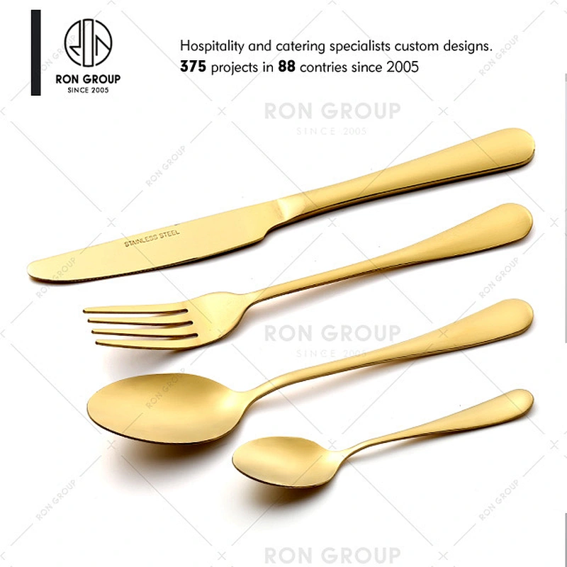 Wholesale Restaurant Hotel Gold Plated Cutlery